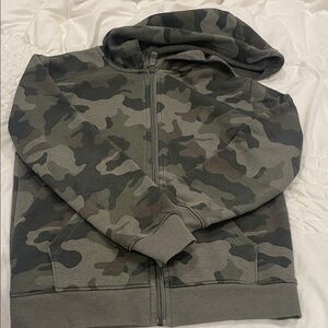 Cat & Jack Green Camouflage Fleece Hoodie